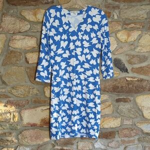 Barbara Gerwit Blue And White Dress